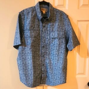 Duluth Trading Co Blue Casual Button Down Shirt